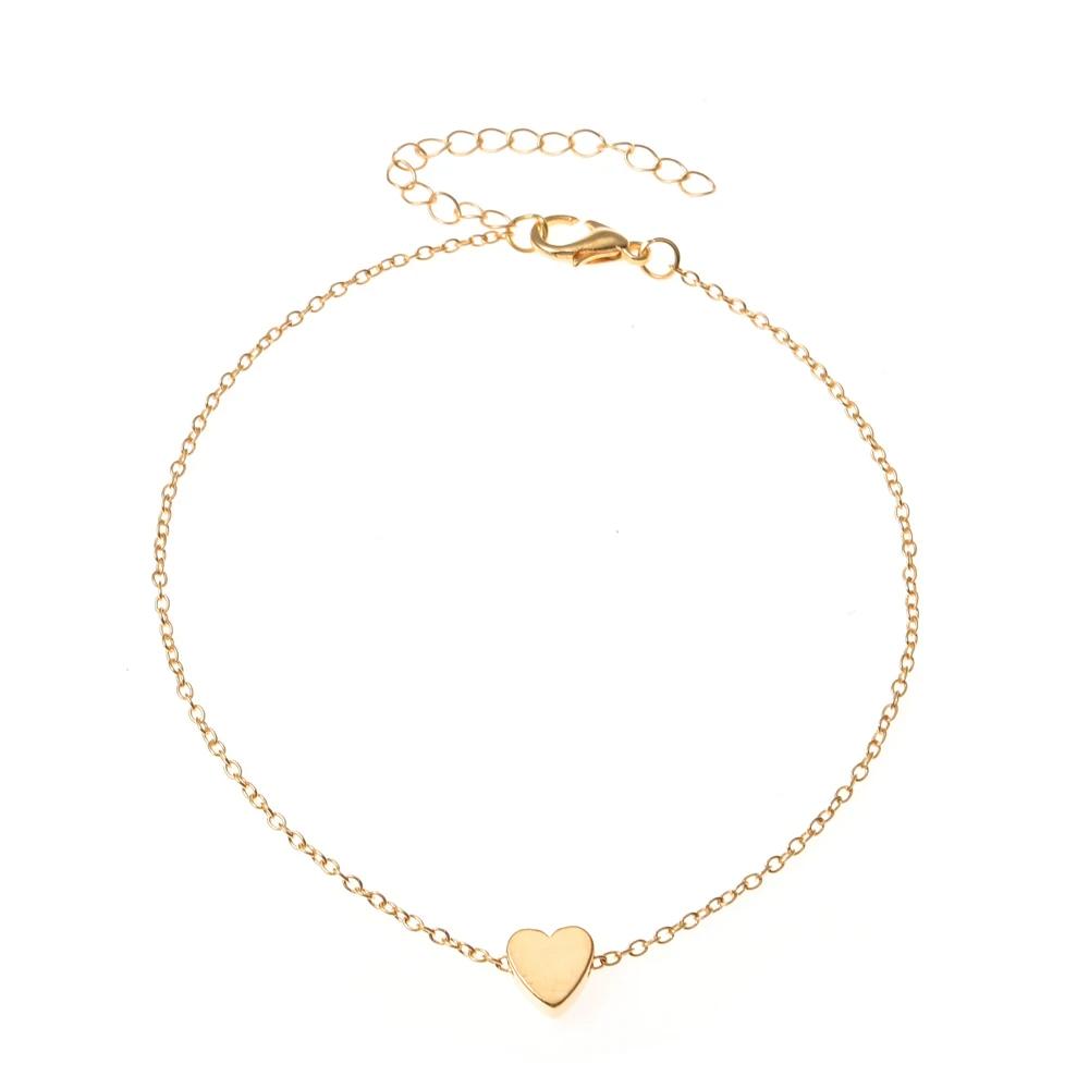 SUMENG 2024 New 3pcs/set Gold Color Simple Chain Anklets For Women Beach Foot Jewelry Leg Ankle Bracelets Accessories