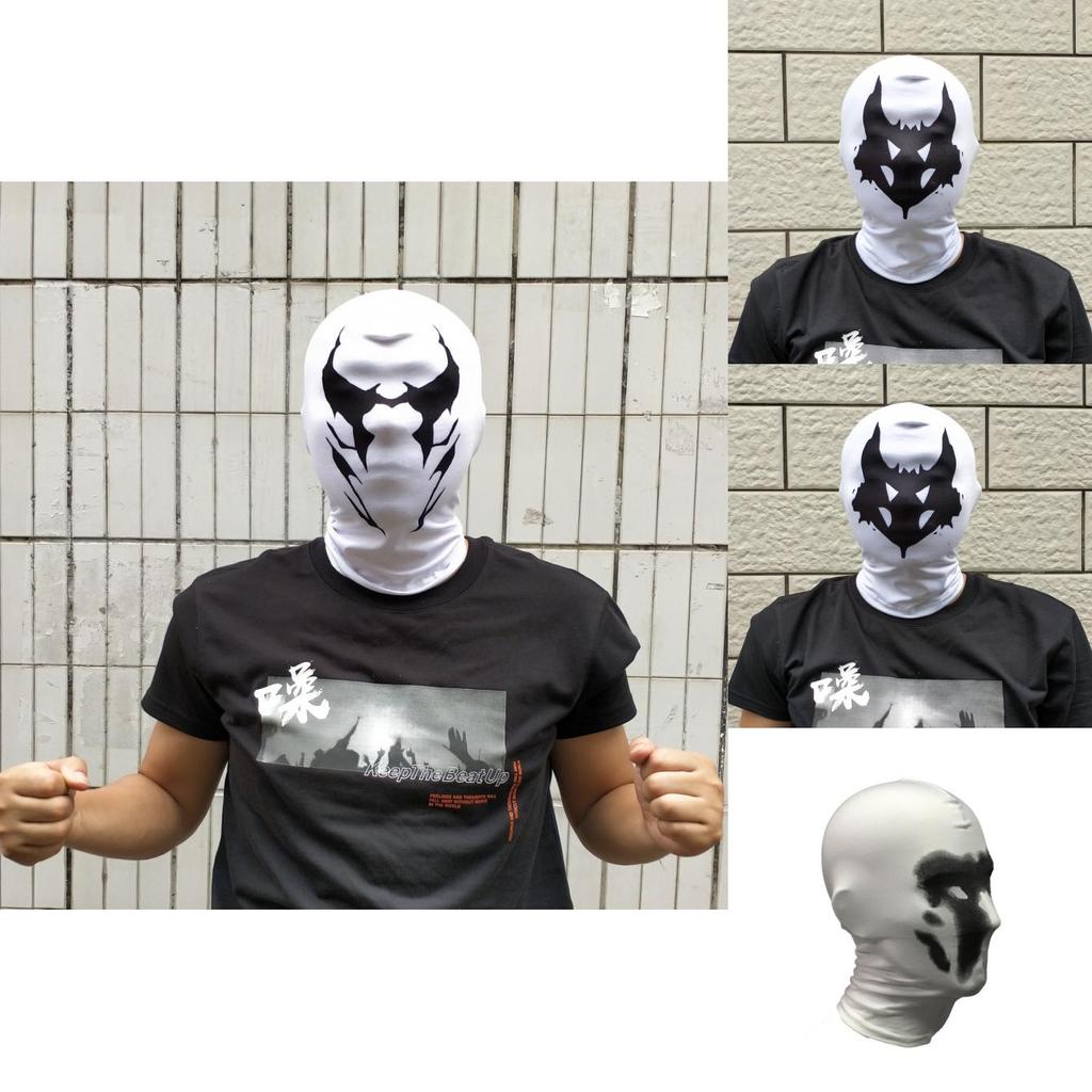 2020 Watchmen Rorschach Maske Cosplay Kapuzierte Gesichtsbedeckung für alle Jahreszeiten und Geschlechter