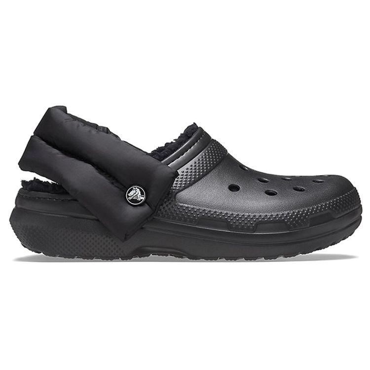 Crocs Crocband Classic Versatile Puff Warm Cotton Clogs Unisex Clogs Black 206589-060