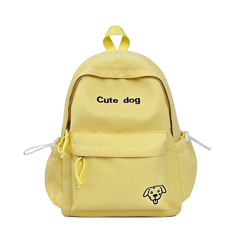 Schoolbag Cute Puppy Backpack Women's 1011 New Lightweight Versatile Schoolbag Student Class Backpack Korean Version of the Trend Backpack