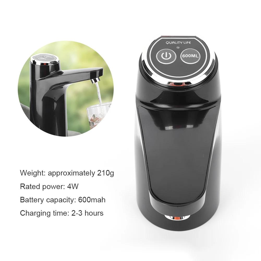 Elektrisk Vattenpump USB Uppladdningsbar Bärbar Vattenautomat Enknappsströmbrytare Mini Vattenpump Adapter för Utomhuscamping