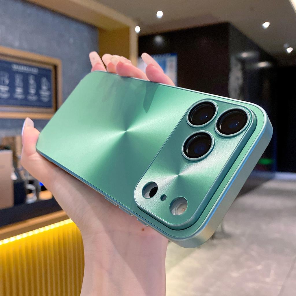 Laser Aurora CD Pattern Matte Case For iPhone 17 Air 16 15 14 13 12 11 Pro Max Plus Shockproof Glass Lens Bumper Phone Cover