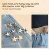 Zinc Zinc Alloy Star Pants Button Tightener Waist Buckle Jean Buttons for Loose Jeans  Trousers