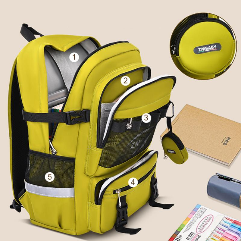 Large Capacity Backpack Student School Bags Children Backpack with Purse High School Kids Waterproof Schoolbags Teenager Bag