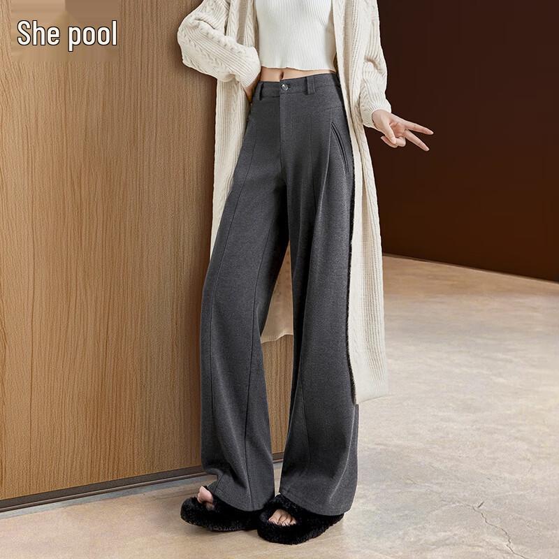 

Women s High-Waisted Straight-Leg Drape Pants L
