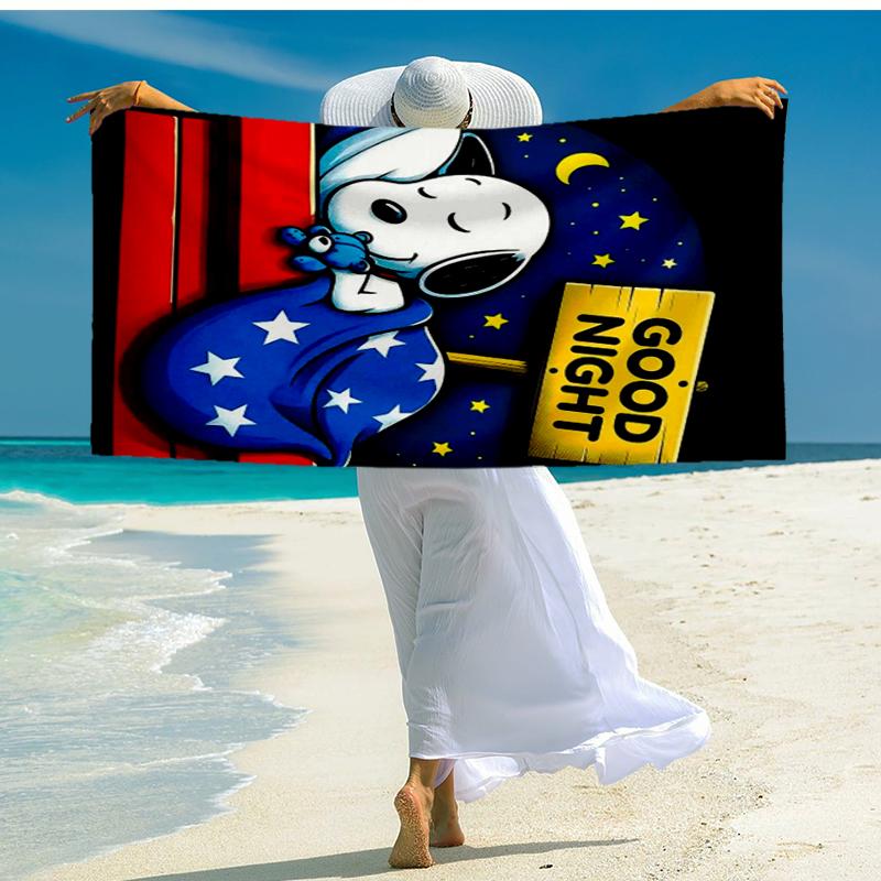 Cute Dog Dreams Under Stars Beach Towel, Super Soft Microfiber, Gift for Her/Him, Birthday, for Pool, Beach, Travel, Home Decor Fan Gifts