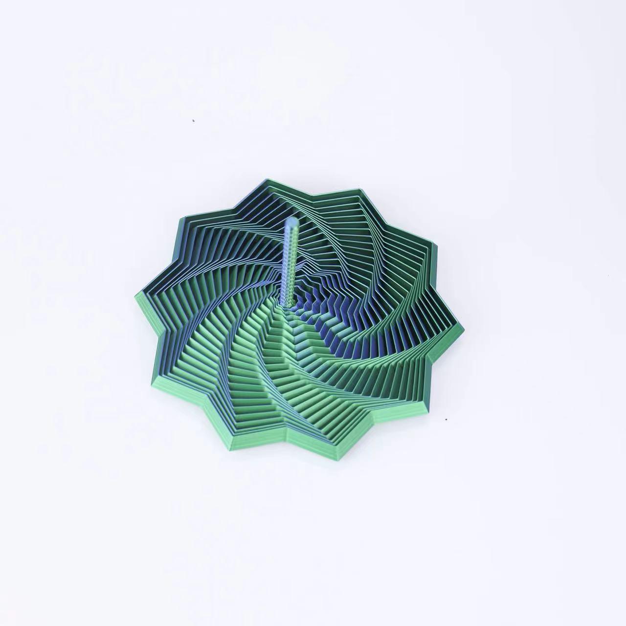

3D Optical Illusion Folding Educational Toy: Radish Tower Decompression Spiral Design Small: 8.8*8.4*7.5cm