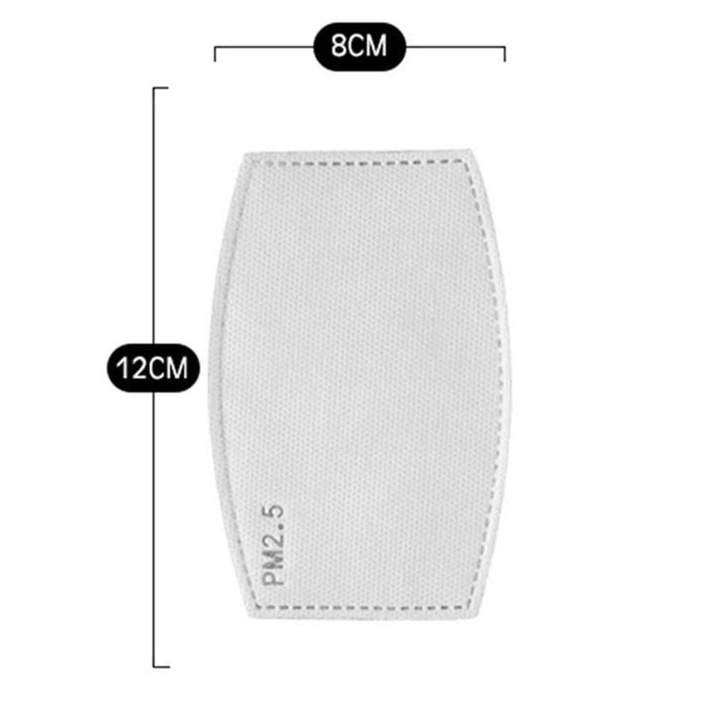 100 X PM2.5 Activated Carbon Filters 5 Layers Replaceable Filters For Face Coverings Cotton Cover Mask Inserts