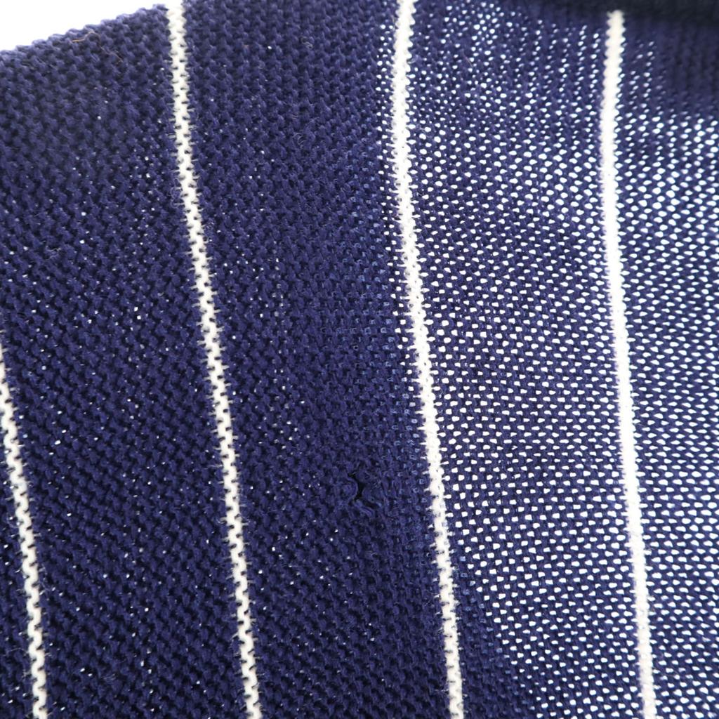 CHEMISE LACOSTE 70s 80s Vintage Made in France Striped Pattern Long sleeve V neck sweater Men's Used