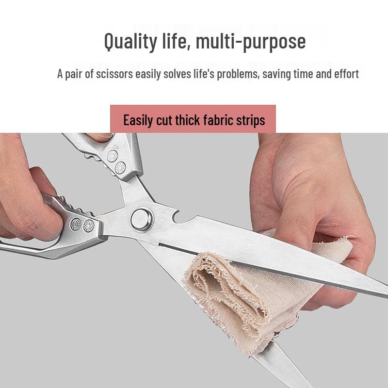Stainless Steel Kitchen & Fabric Shears, Food-Grade Barbecue Scissors, Strong Household Sewing Shears