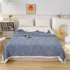 Plush Multi-Functional Solid Color Lucky Tree Jacquard Wool Nap Blanket for Office