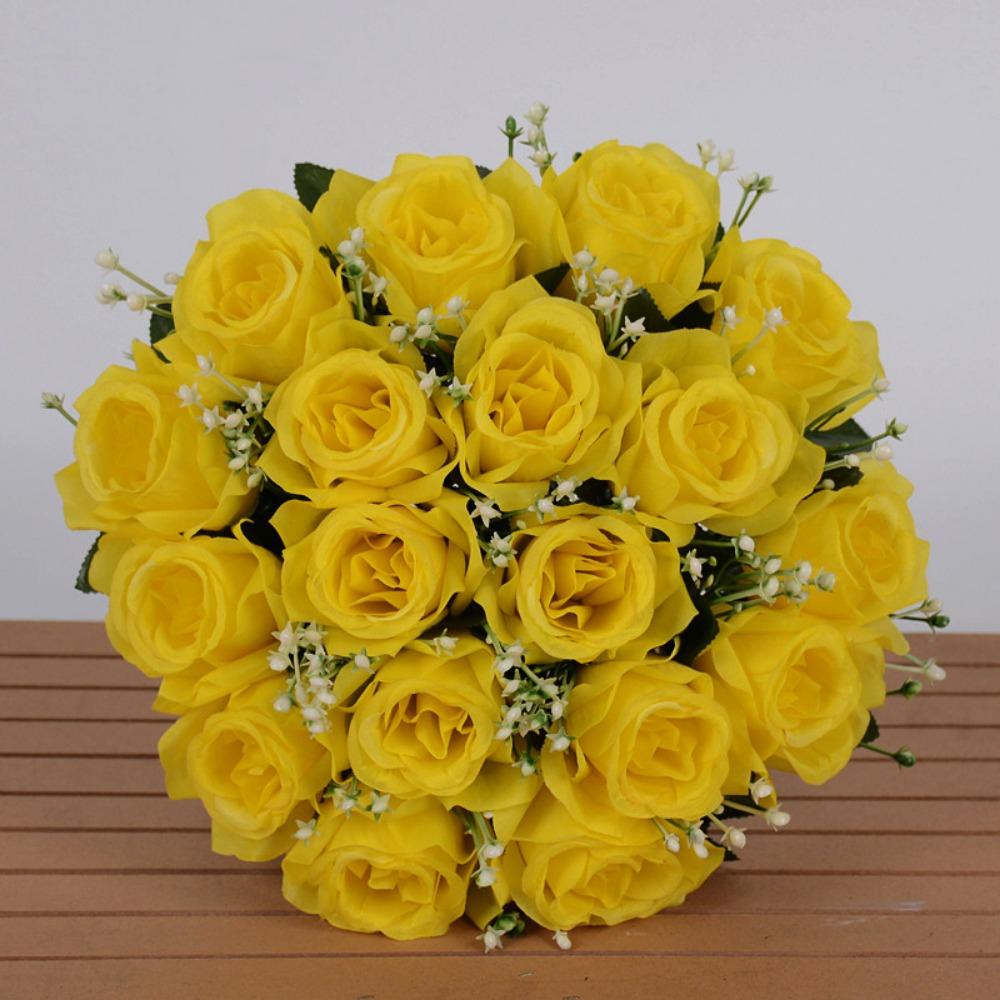 10 Färger Äkta Glad Blomma Mini Kristallgräs Bukett Ny Naturlig Simulerad Ros Hem Dekorativ