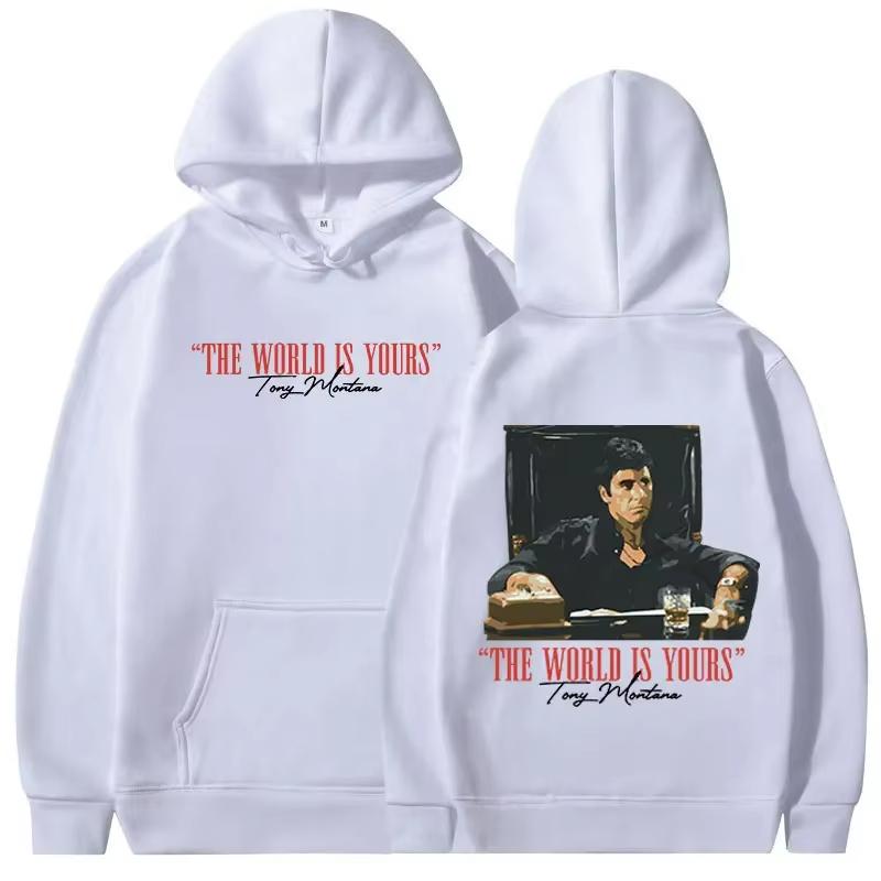 Classic Scarface Movie Men's and Women's Hoodies, Retro Gothic Pullovers, Sweatshirts, the World Is Your Tony Montana