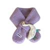 Fashion Warm Kids Winter Scarf Thick Lamb Fleece Scarf Animation Plush Kids Cross Neckerchief Baby Young Boys Girls