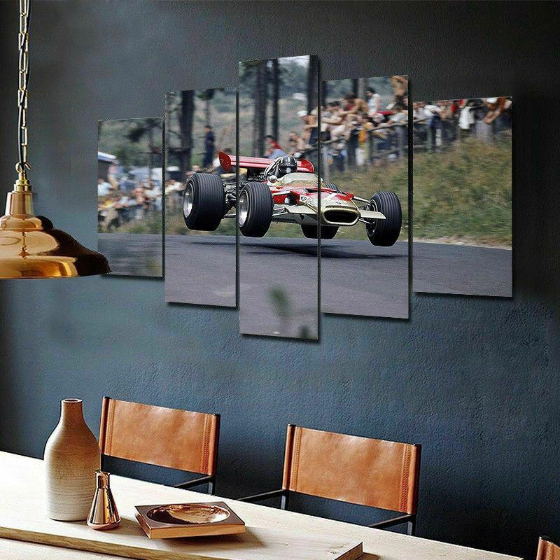 

No Framed Canvas 5Pcs Vintage F1 Formula 1 Car Modern Wall Art Posters Pictures Home Decor Paintings for Living Room Decorations 20x35 20x45 20x55cm
