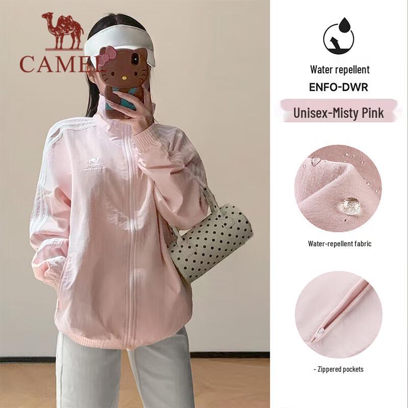 CAMEL C35CABLH040 Unisex Waterproof Stand-Collar Windbreaker Jacket