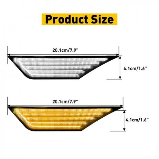 Switchback Sequential Turn Signal Side LED Marker Light For Civic Honda 2016-21