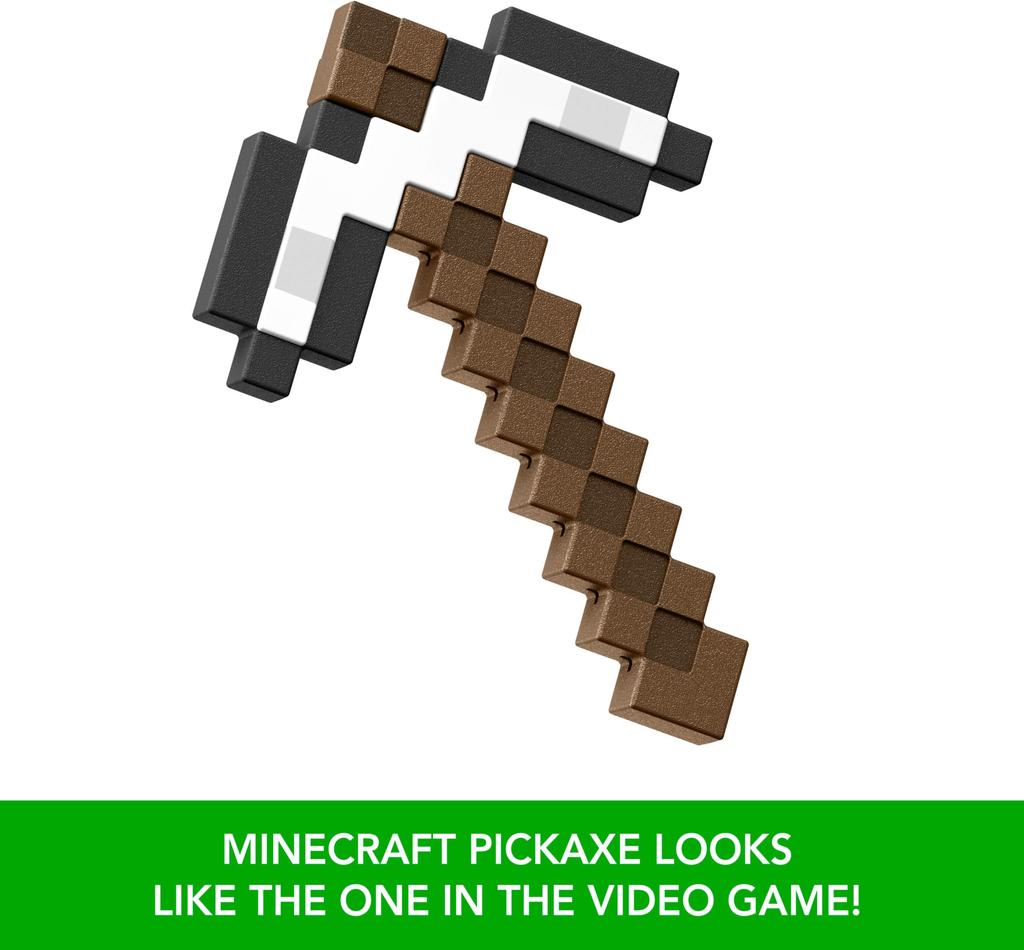 Mattel Minecraft Iron Pickaxe Battle Toy, Kids Size Accessory
