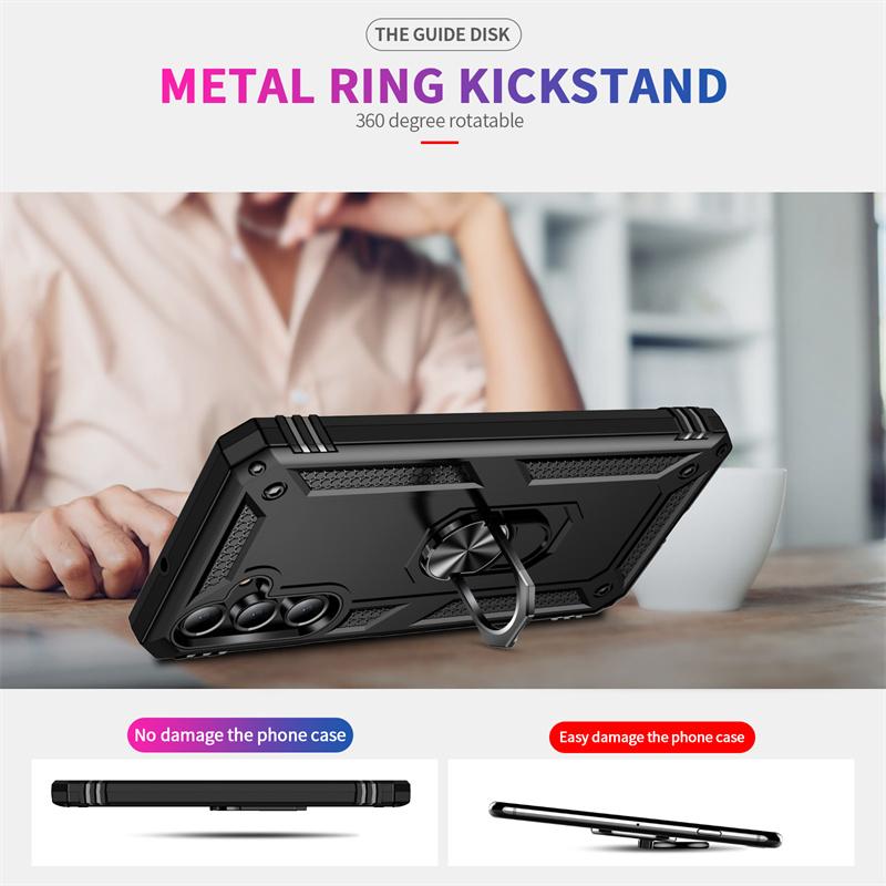 For Samsung Galaxy A16 5G Case SM-A166B Armor Magnet Car Ring Case For Samsung A16 A 16 5G Stand Holder Back Cover
