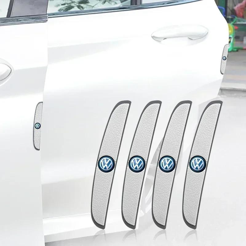 4Pcs Car Door Edge Anti-collision Strip Silicone Protection Bar For VW GTI Polo Golf Passat Tiguan Arteon Touareg CC Taigo Caddy PX7