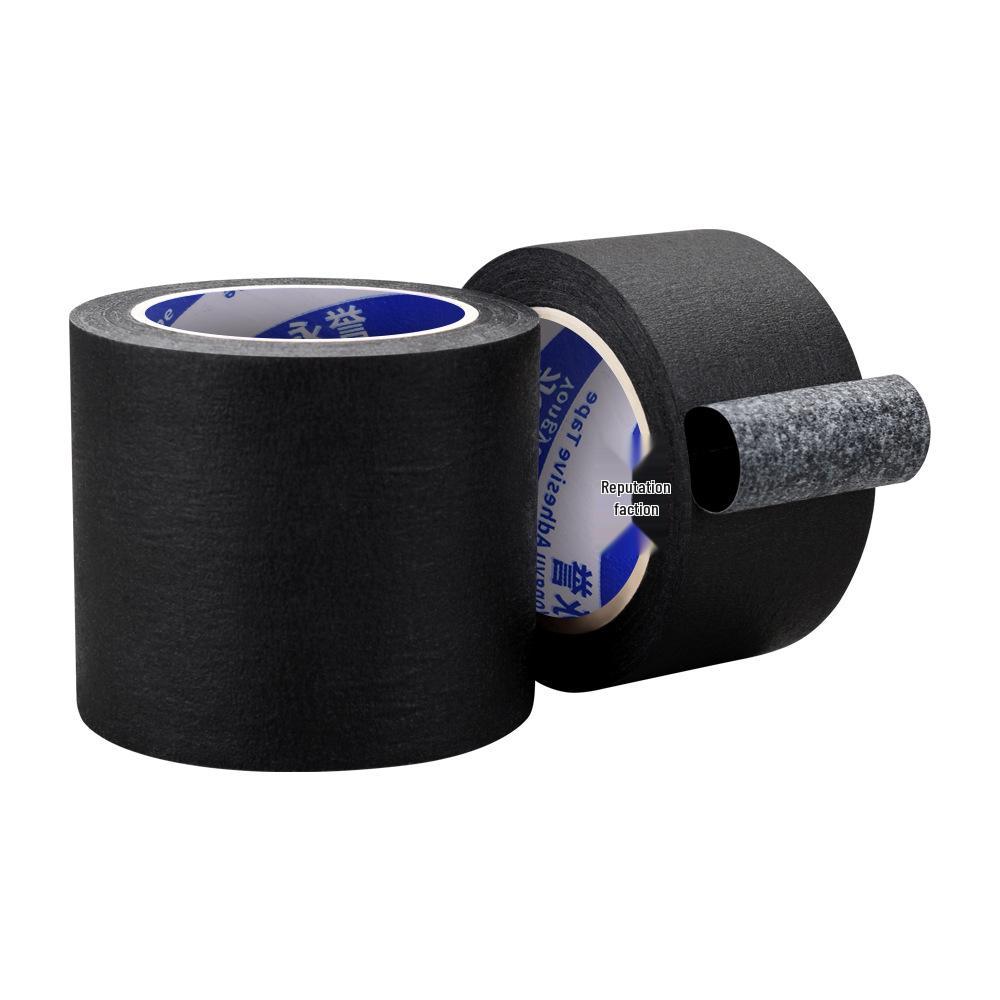 High-Tack Black Crepe Paper Tape for Children's Handmade Painting and Masking