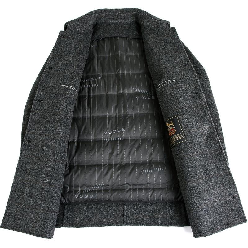 Autumn and winter men's double-sided cashmere coat high-end business casual mid-length lapel down warm woolen coat