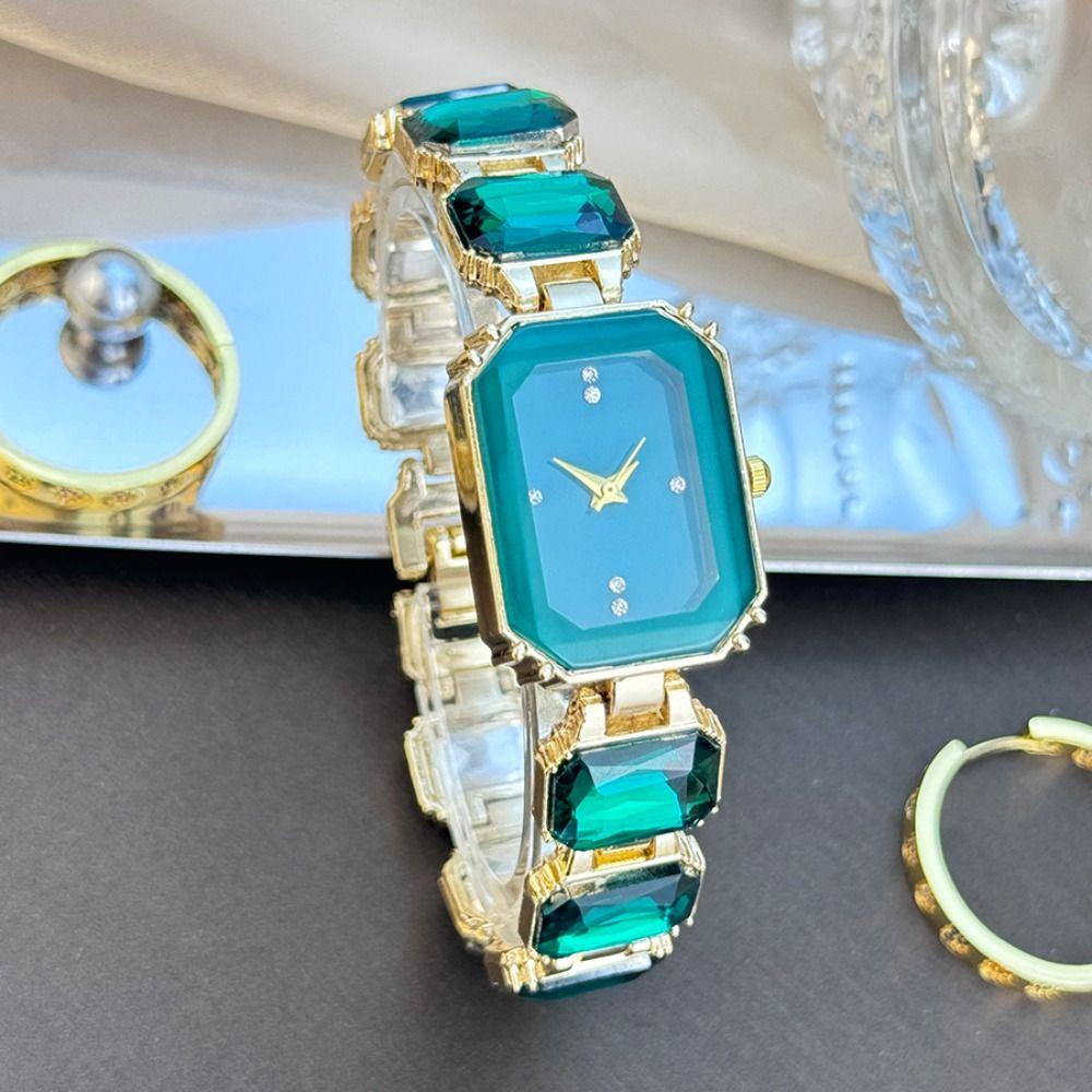Rhinestone Square Shaped Watch Diamond Studded Watch Strap Women Wristwatch Wrist Decoration  Gift