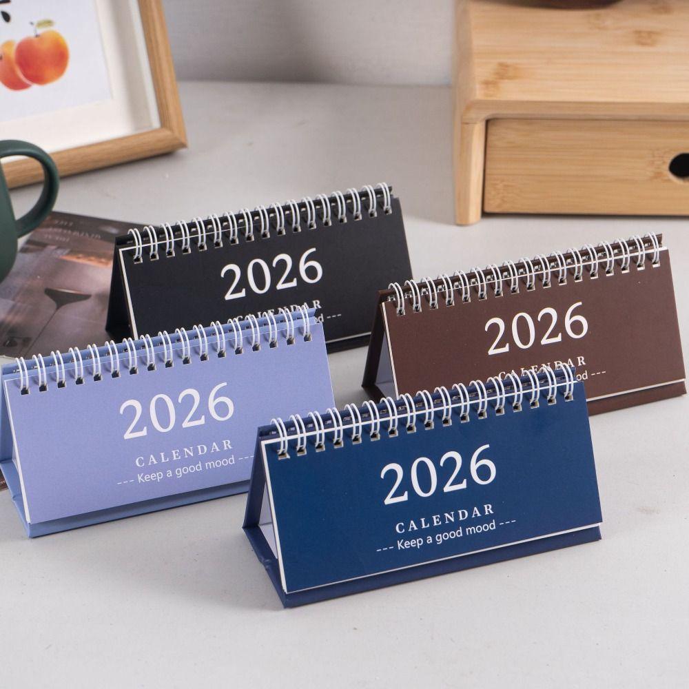 Coil Mini Calendar Desktop Decoration English Calendar Simple Daily Planner  Gifts