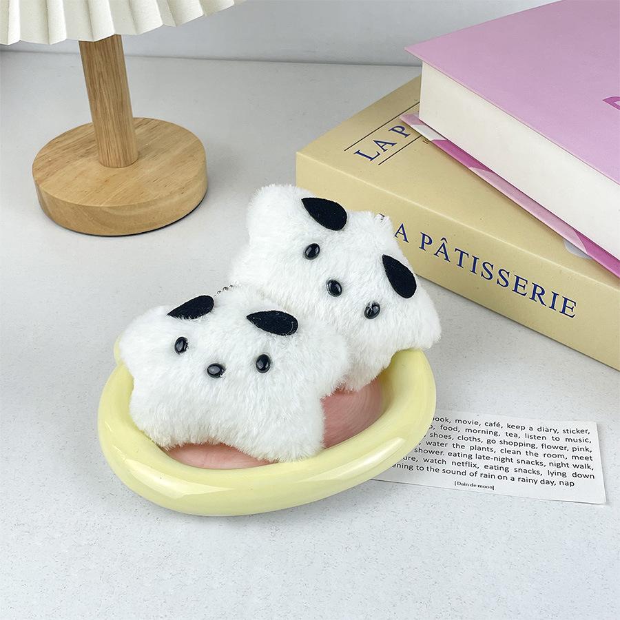 Quietschendes Welpen Plüschtier mit Reißverschluss Spielzeug Mini Quetschpuppe Anhängerpuppe