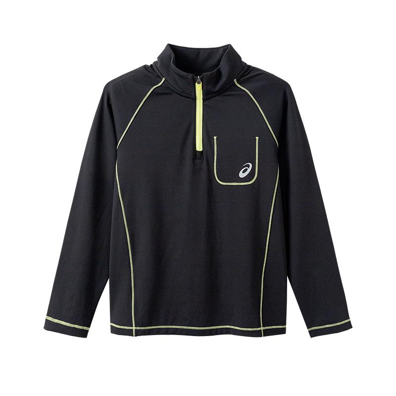 ASICS Kids  Color-Block Quick-Dry Half-Zip Long Sleeve T-Shirt 150