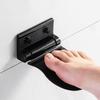 Black Aluminum Bathroom Foot Pedal Bathroom Shower Shaving Leg Aid Grip Holder Foot Foot Pedal Wash Feet Bathroom Accessories