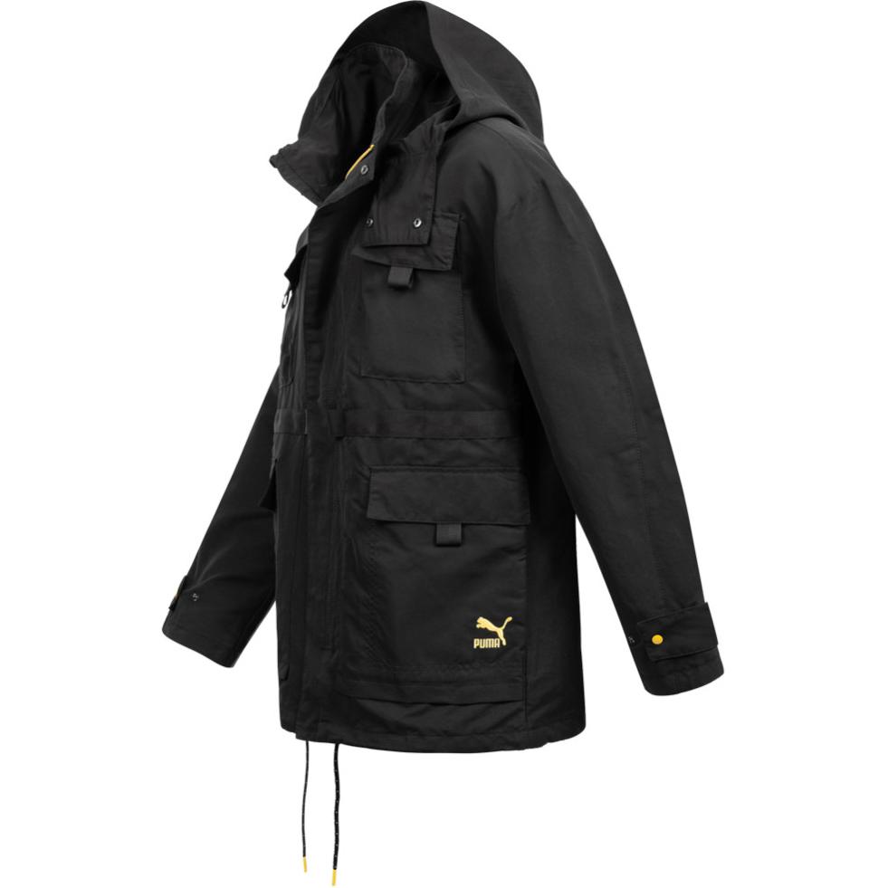 Puma Solid Color Front Pocket Stand Collar Long Sleeve Jacket Men Jacket Black 598583-01