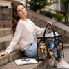Egyptian Print Shoulder Tote Bag Casual Daily Large Capacity Handbag