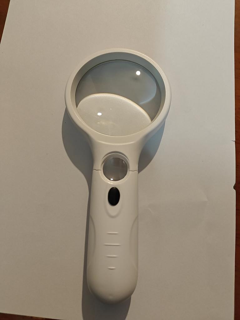 1 Stück Leselupe Schmucklupe Weiße Lupe Handheld 45X Vergrößerer mit 3 LED-Lichtern