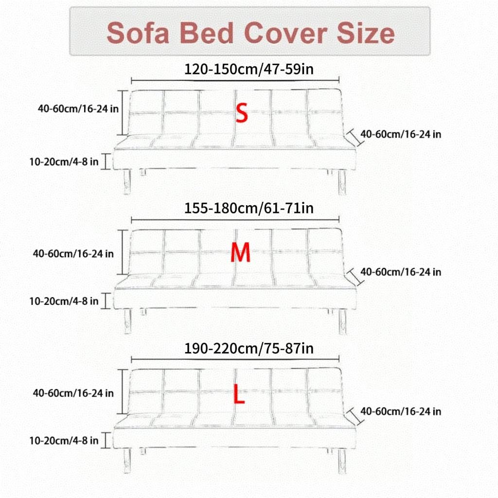 All-in-One Stretch Sofa Cover Armless Foldable Anti-Slip Universal Fit for Sofa Beds Home Decor Protector