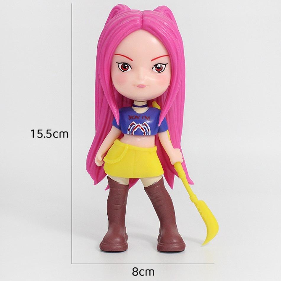 15.5cm Kpop Demon Hunters Anime Kpop Girl Group Cartoon Rumi Zoey Mira Action Figures PVC Figurines Model Doll Girls Toys Gifts