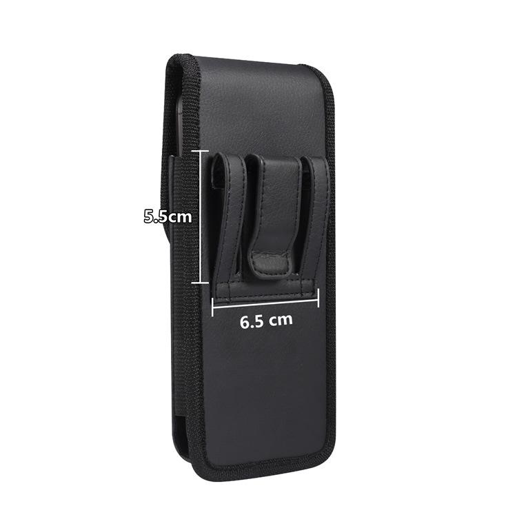 Men's Leather Vertical Belt Phone Case with Magnetic Closure for 6.1-6.7 Inch Devices - Ideal for Seniors