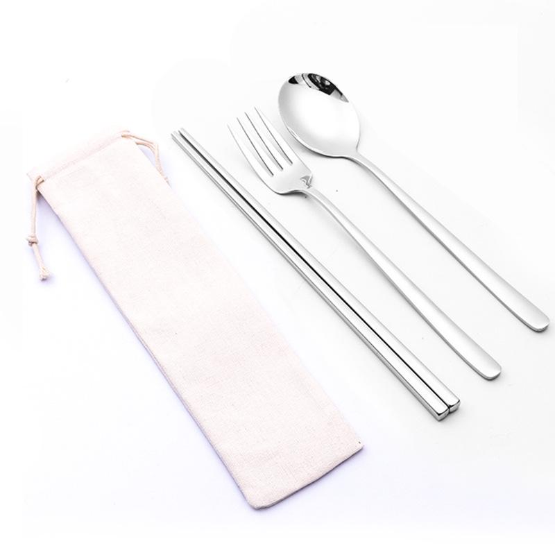 

Korean Style Stainless Steel Cutlery Gift Set - Knife, Fork, Spoon, Straw