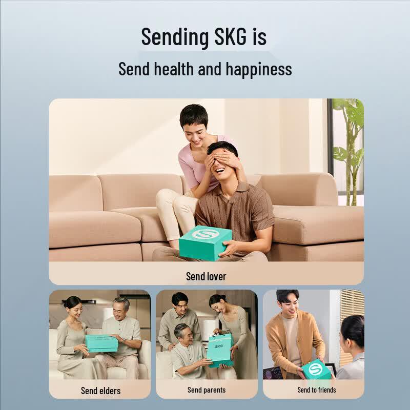 SKG Portable Pulse Neck Massager with Heat (4098 Bluetooth 2nd Gen) CN Plug (adapter Included)