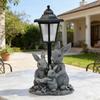 Statue Animal Sculpture Landscape Lamp Bunny Decorative Figurine Light for Courtyard