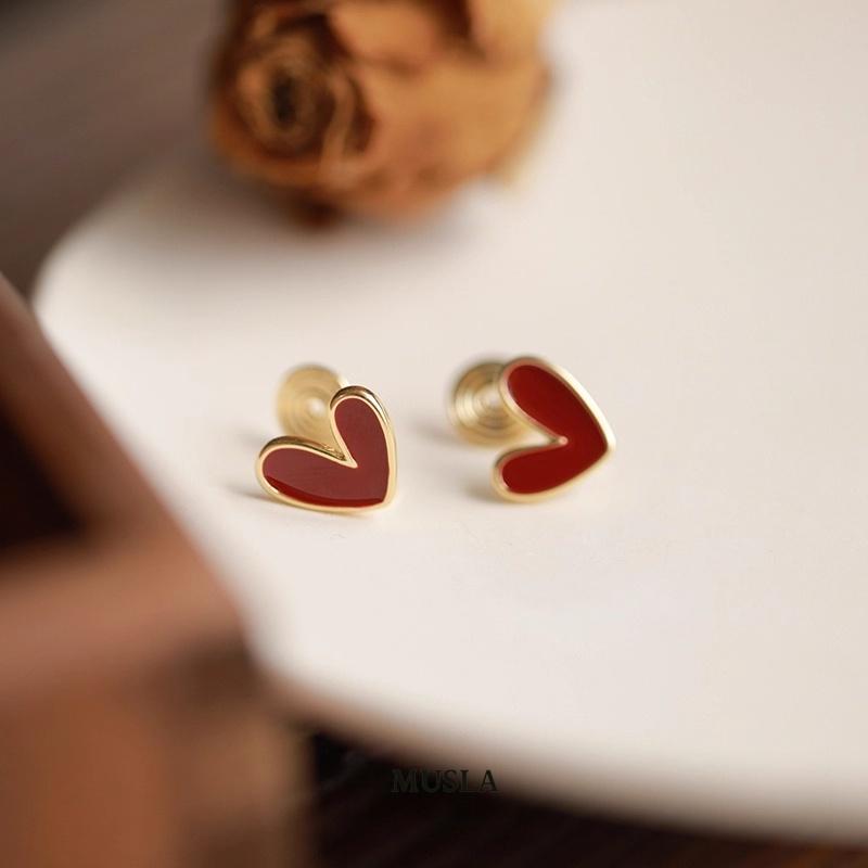 

Musla Design Ювелирные клипсы Модные простые серьги-гвоздики для женщин Clip Earrings красный