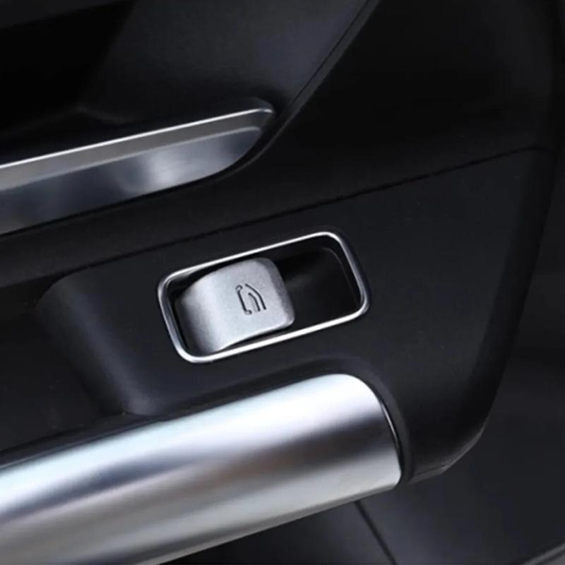 LIJ5 2025 Hot Racing Grills Aluminum Alloy Car Window Glass Lift Button Trim Sticker Fit For Mercedes Benz A B GLB CLA GLA Class W177
