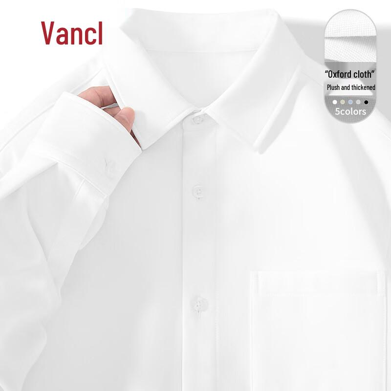 VANCL Men s Winter Oxford Fleece Lined Long Sleeve Shirt 2XL