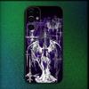 Gothic Cyber Sigil Cross Phone Case For Samsung S25,S24,S21,S22,S23,S30,Ultra,S20,Plus,Fe,Lite,Note,10,9,5G Black Cover