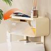 No Drill Wall Mounted Toilet Rack For Bathroom Cabinet Shelf Plastic Storage Stand Shower Organizer Bath Holder Accessories