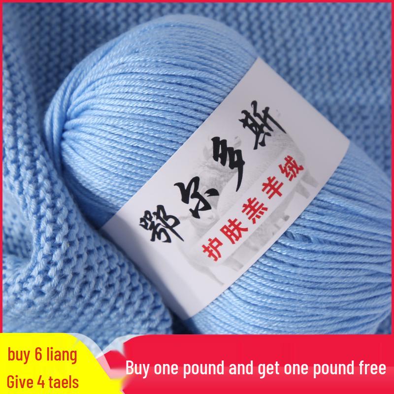Genuine Baby Cashmere Yarn: Hand-Knitted Scarf for Infants & Toddlers, Medium Thick Milk Cotton for Crochet.