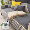 Corduroy Sofa Mat All-season Universal Cushion with Anti Slip Splicing Checkerboard Sofa Cover Soft Machine Washable Sofa Cover