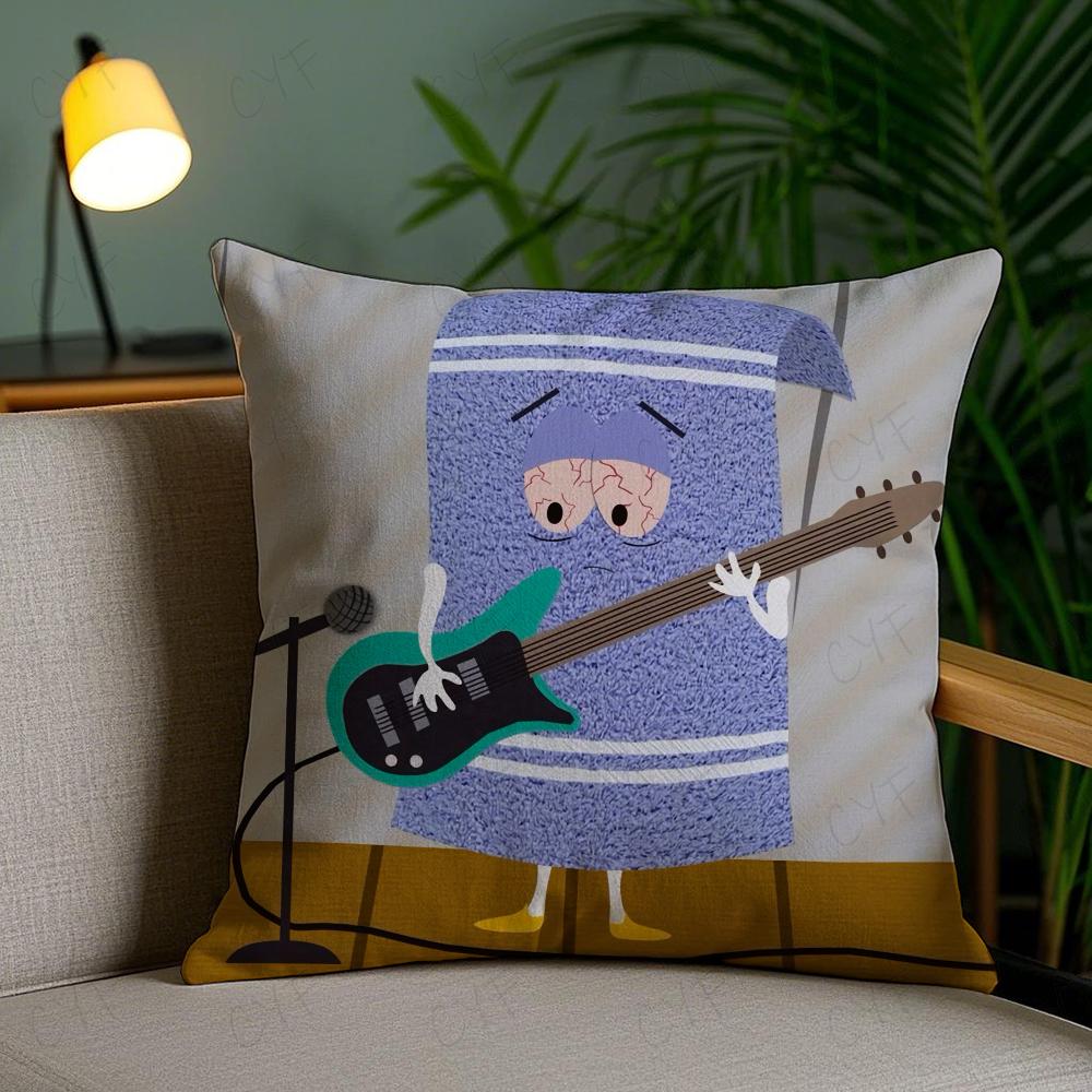 Southpark Handtuch Kissenbezug Anti-Hausstaubmilben Kissenbezug Unsichtbarer Reißverschluss Seidiger Kurzplüsch Sofakissenbezug