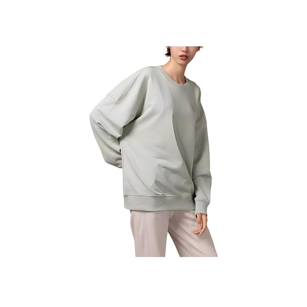 Vans Alphabet Logo Print Loose Round Neck Pullover Sweatshirt Unisex Tops Light-Green VN000H0SUDP