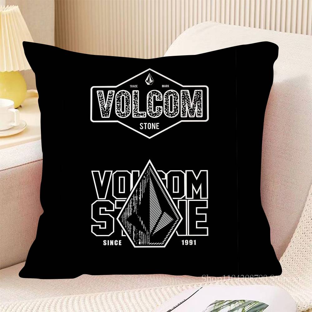Logo Pillow Case Fashion Square Pillowcase Bedroom Sofa Room Ins V-Volcom Decoration Leisure